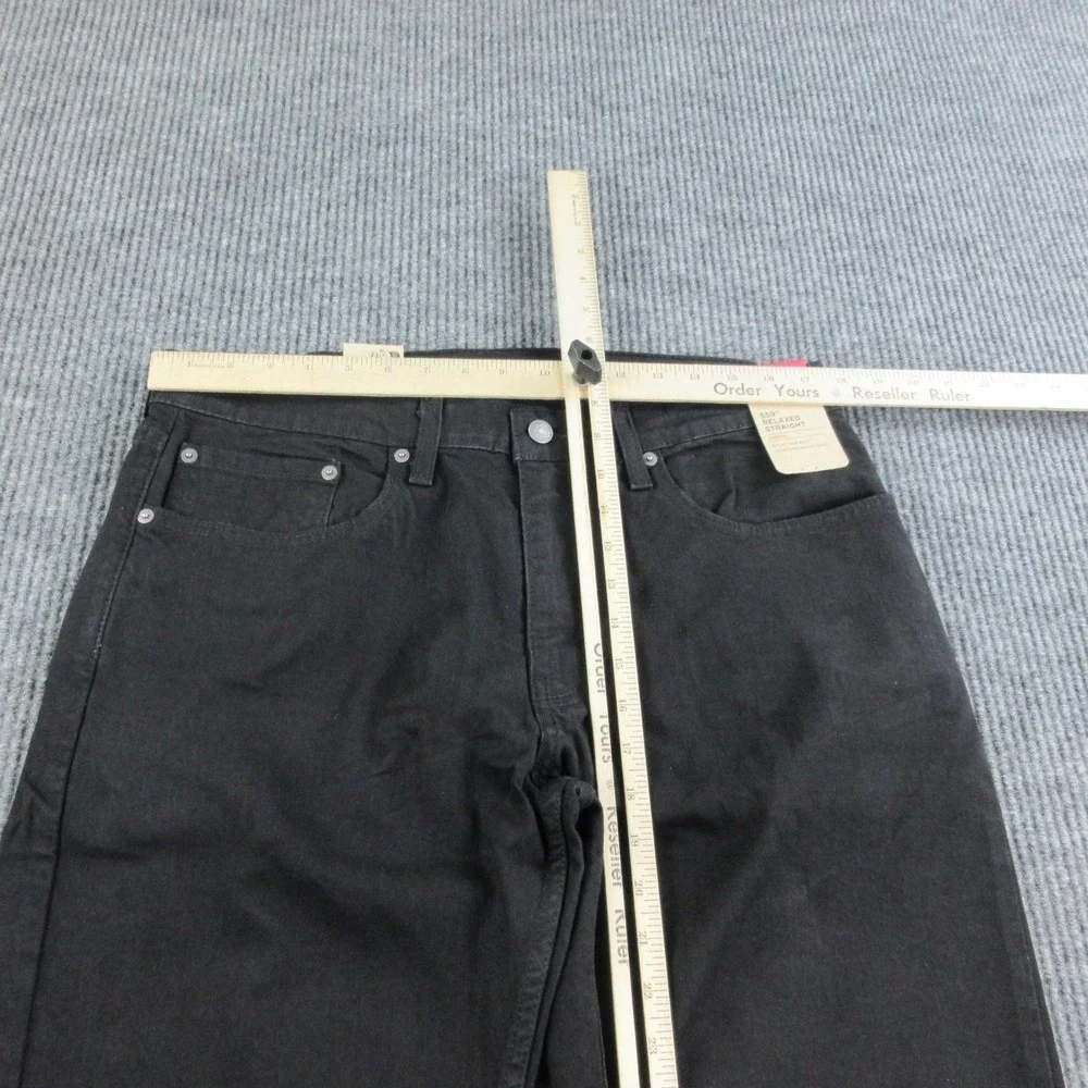 Levi's 559 Jeans Mens W34 L30 Black Relaxed Straight Stretch Denim 35x29.5* NWT